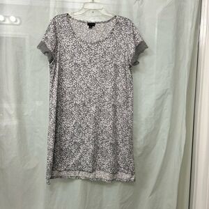 Tahari Womens Shirt Dress Large Lace Sleeve Boho Cottagecore Stretch